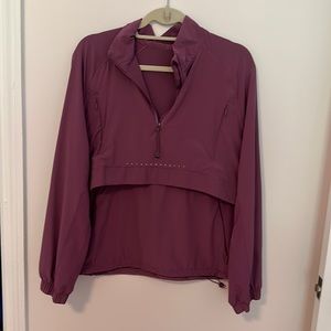 Lululemon Stretch Ripstop Running Half-zip size 8 vintage plum